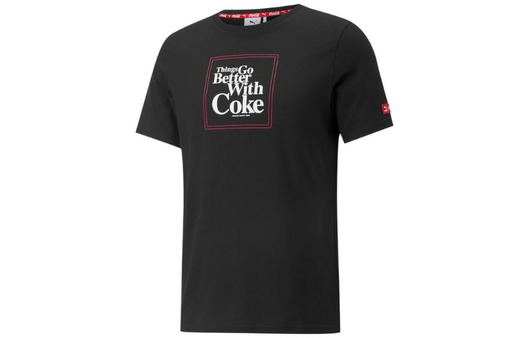 PUMA X Coca Cola Puma X Coca Cola T Shirts Men s Black Crew Neck Moderate Straight Fit 536158-01 M