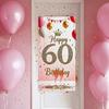 Party Decoration Festive Happy 60 Birthday Banner Glitter Birthday Banner Elegant Design Birthday Backdrop For Holiday