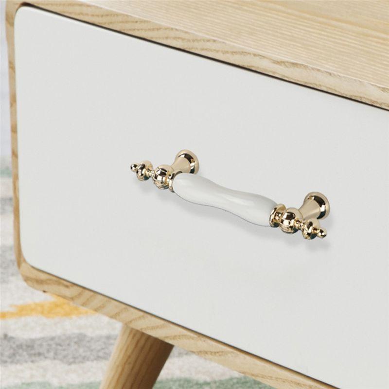 AAAF Fashion Cabinet Handle Golden Kitchen Cupboard Door Handle Drawer Pull European Style White Furniture Handle