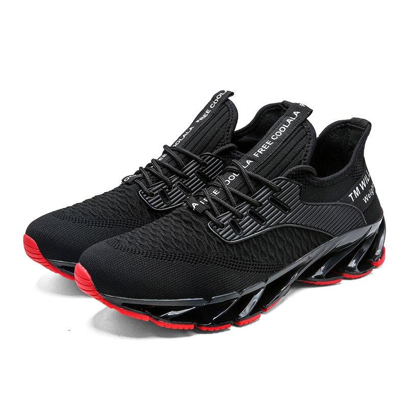 New Style Men 'S Shoes ,Knife -Edge Flying Woven Sports Shoes ,Breathable Running Shoes ,Men 'S Trendy Sports Large Size