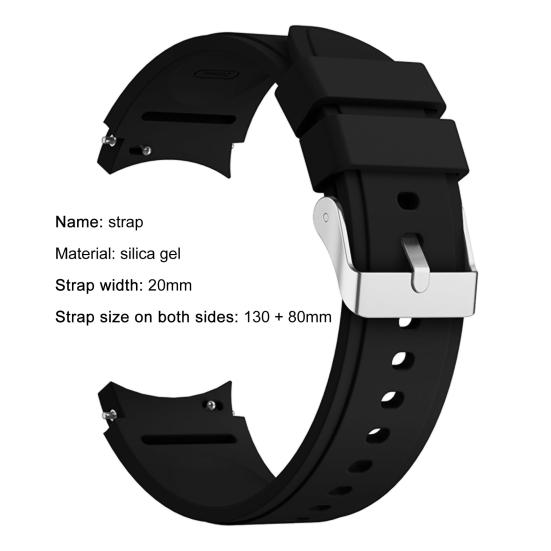 Watch Band Soft Silicone 20mm Replacement Smartwatch Wristband Strap for Samsung Galaxy Watch4 40/44mm