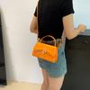 Textured Hand-carried Armpit Small Square Bag 2025 New Summer Trendy Casual Retro Single Shoulder Solid Color Messenger Women's Bag