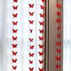 Wedding Curtain Decor: Butterfly Pull Flowers & Double Happiness Strip for New Home or Bedroom