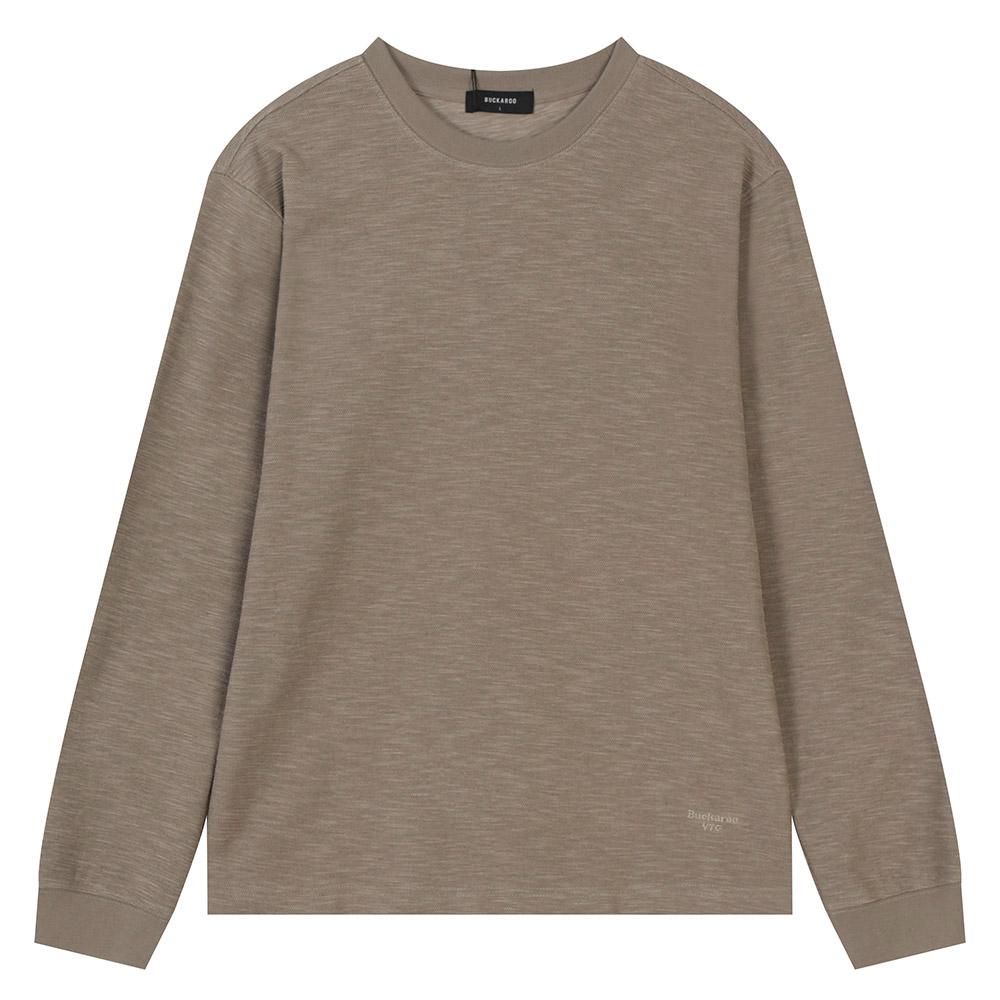 Burkeru Sakariba Standard Fit Long Sleeve Tee Dark Beige Dark Beige/Dark Beige_M