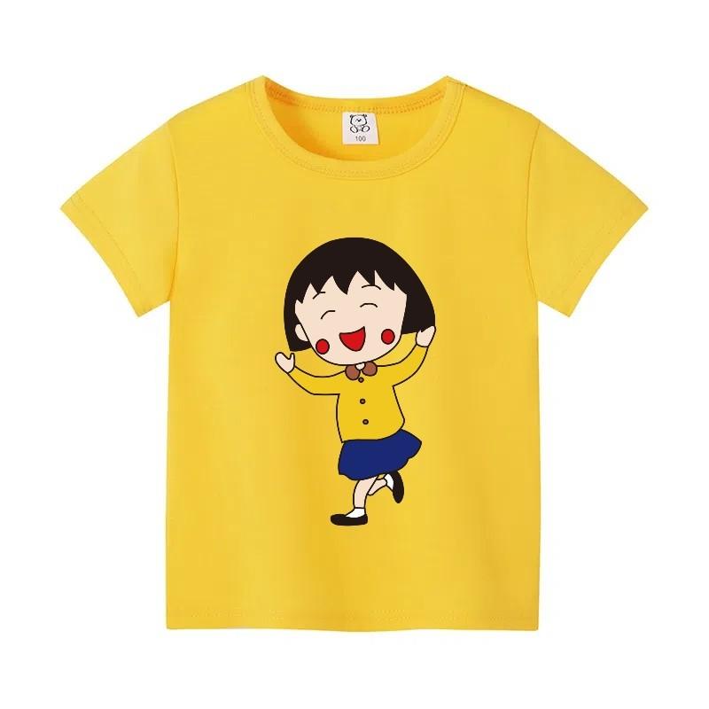 Summer cartoon printed men's and women's clothing T-shirt bottom round neck loose comfortable short sleeved casual versatile