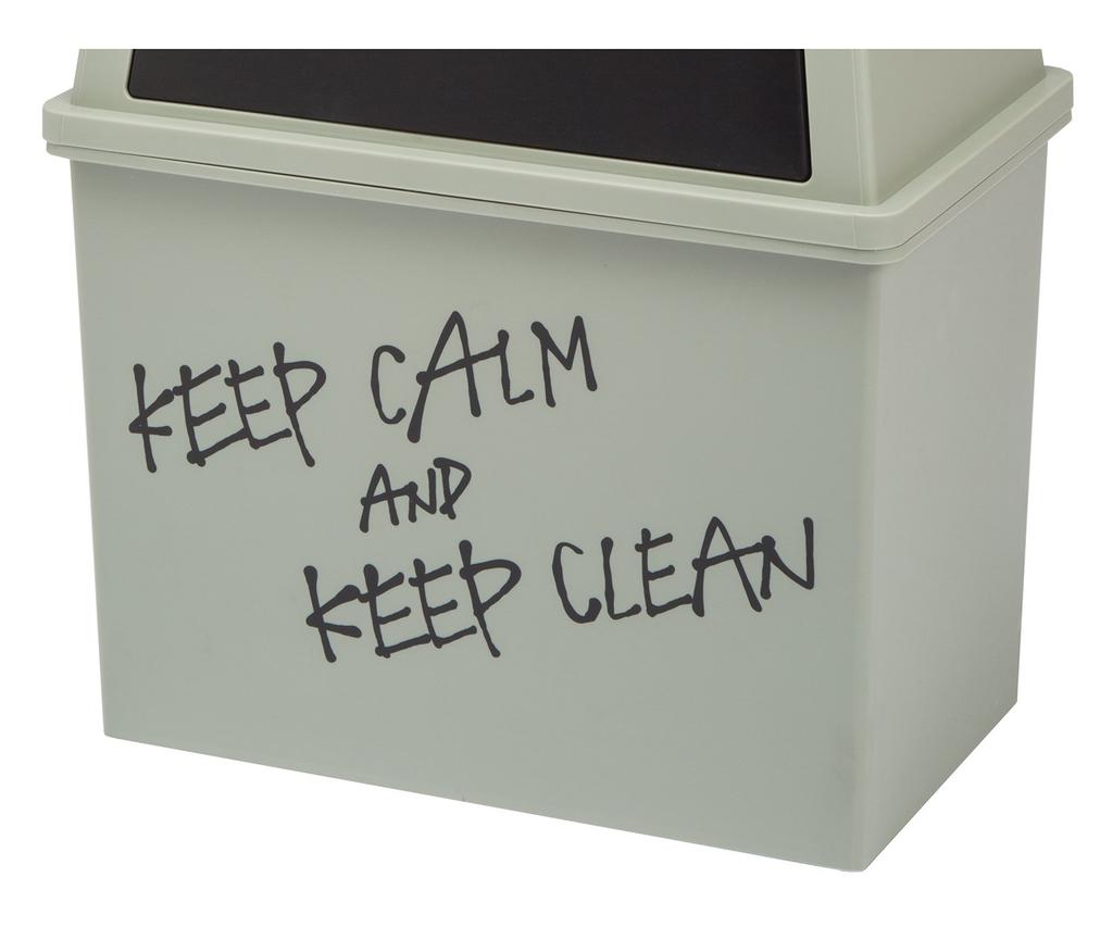Heiwa Kogyo Stacking Trash Can Wide 30L Black