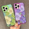 Stylish Laser Phone Case For iPhone 14 15 16 Plus Pro Max 17 11 12 13 Mini Pro Max Oil Painting Flower Cute Floral Back Covers