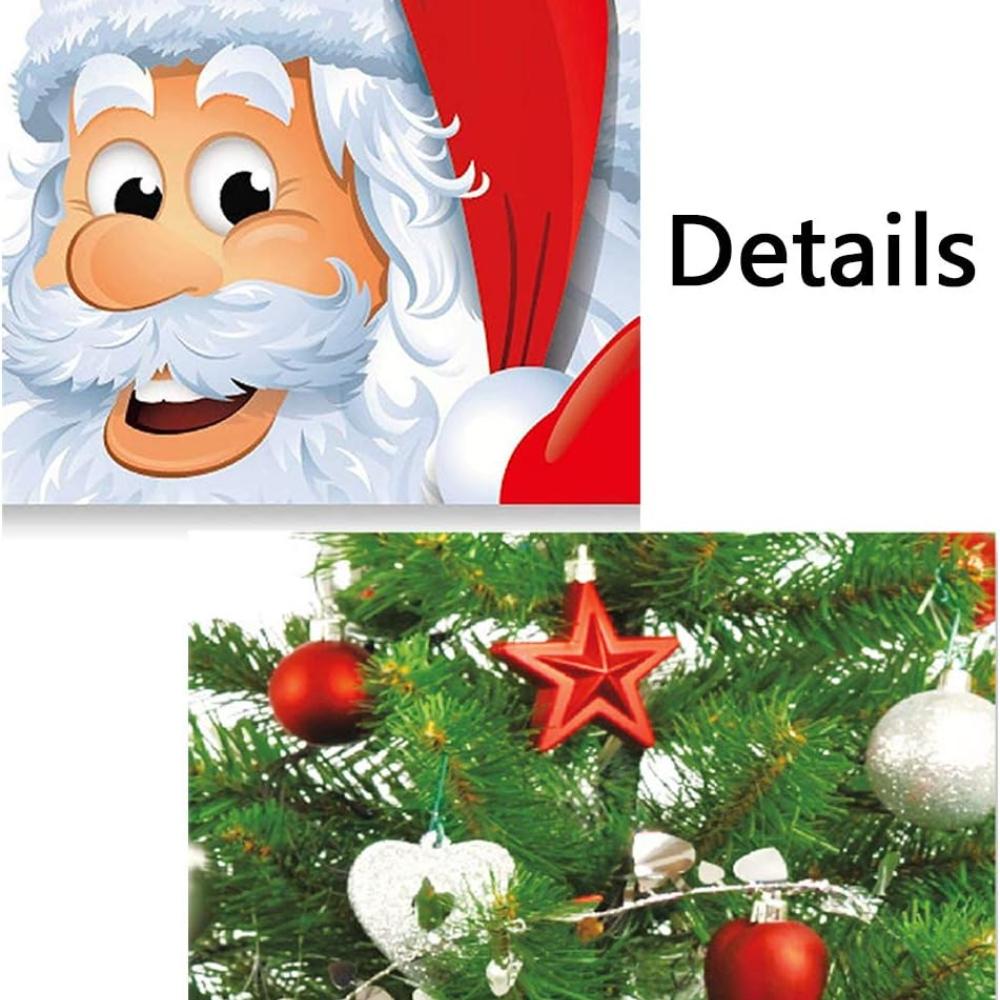Christmas Window Static Decal, Adhesive, Removable, Vinyl, Santa Claus Christmas Tree Snowman Snowflake Deer DIY