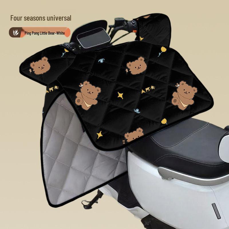 Thickened Fleece-Lined Electric Car & Motorcycle Windshield Quilt: Winter Waterproof Coldproof Cover