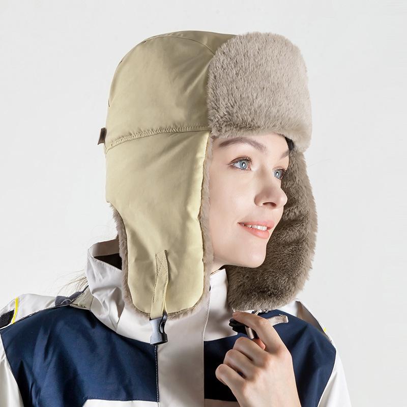 Winter Outdoor Warm Anti-splashing Fleece Hat for Men and Women Thickened Cold-proof Windproof Face Protection Snow Hat