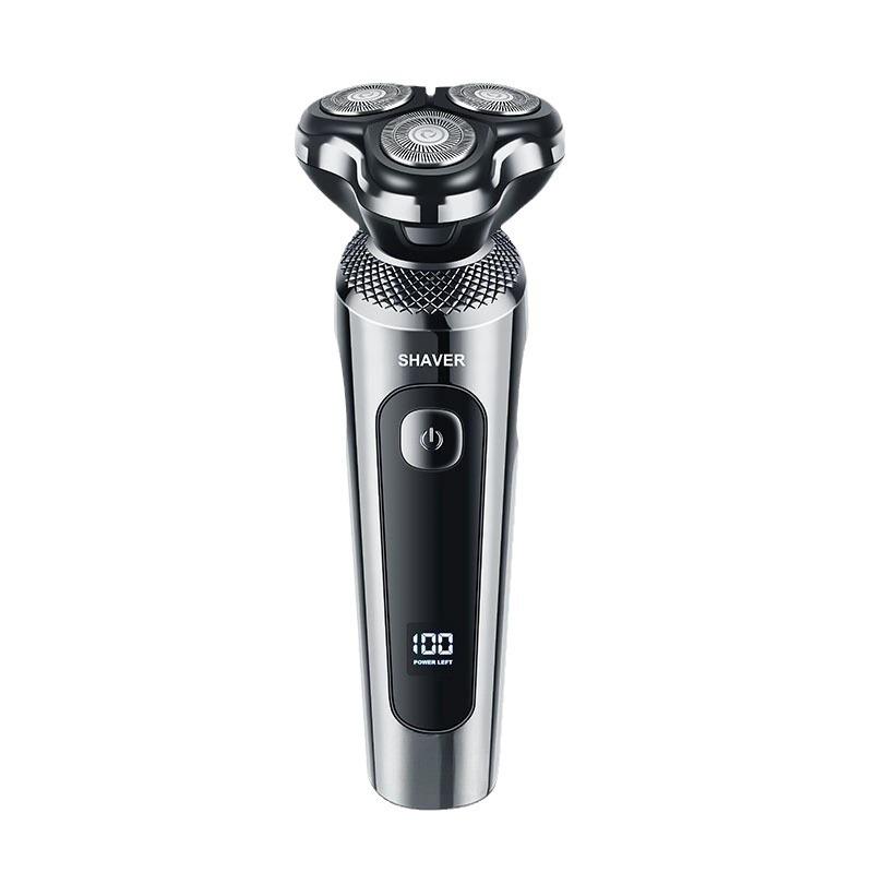 

Немецкая цифровая бритва с тремя головками и ЖК-дисплеем: Моющаяся машинка для стрижки волос 3-в-1, триммер для носа, электробритва. Standard