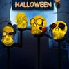 Halloween Totenkopf Dekor Rasenlampe Außen Garten Hof Solarbetrieben Weg Atmosphärenlicht Lichterkette Feier Party