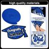 Black and Blue Graduation Party Decorations 2025 Congrats Grad Banner, NO-DIY Graduation Decorations Class of 2025 Congratulations Graduate Banner