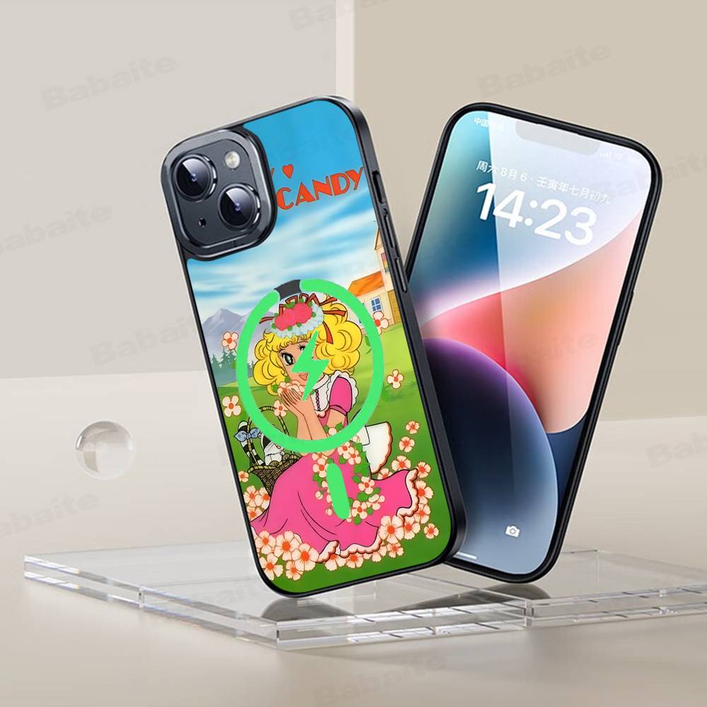 Anime Manga Candy Phone Case Magnetic Case For iPhone 17 16 15 14 13 12 11 For Magsafe Wireless Charge Cover