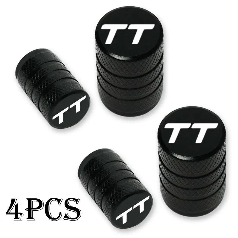 4PcsFor Audi TT TTRS 8j 8n 8s mk1 2 3 S line Custom LOGO Car Decor Airdust Waterproof Car Wheel Tire Valve Caps Airdust Covers