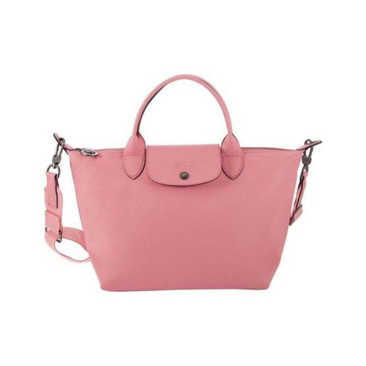 

Longchamp Le Pliage Xtra 25 Snap Zipper Closure Leather Shoulder Tote Bag Small Women handbags Pink 1512987018 Basic Set (Bag+Dust Bag)
