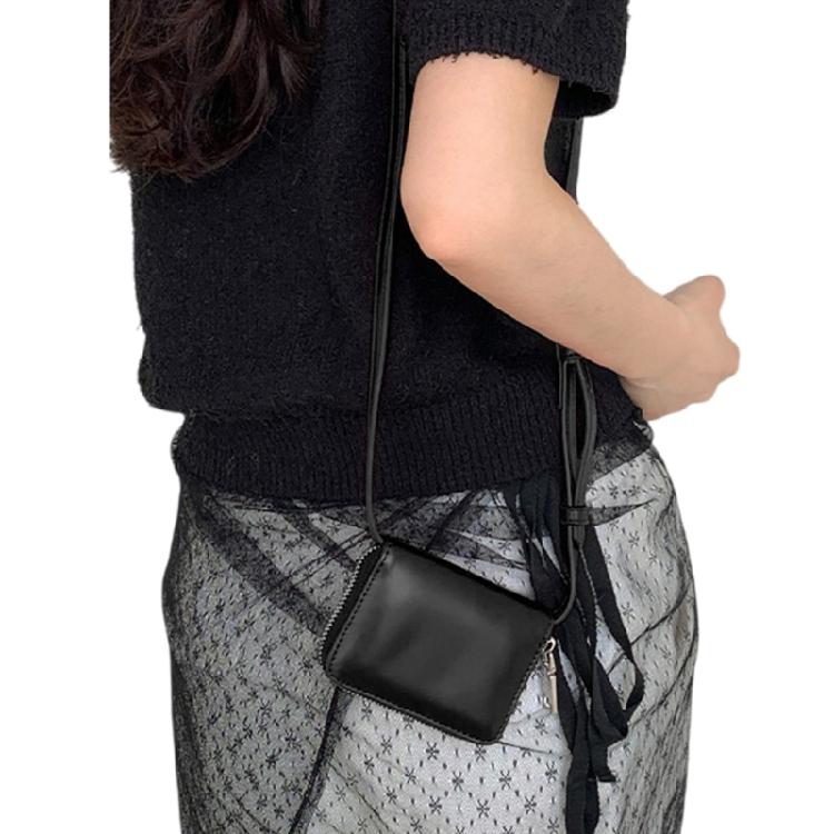Повседневные сумки через плечо Модные маленькие квадратные сумки Сумки для телефона Винтажные сумки на плечо чёрный