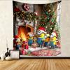 Minion Christmas Pattern Tapestry Wall Hanging Boho Aesthetic Wall Blanket For Bedroom Living Room Dorm Home Wall Decor 101243