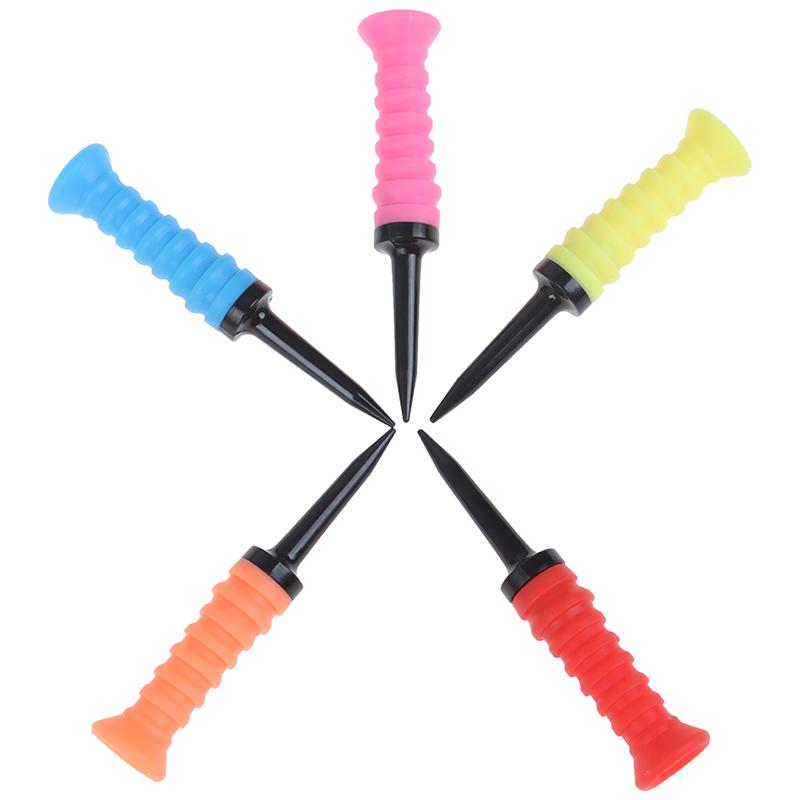1 buc. Tee de golf elastic din cauciuc moale, elastic, cui pentru minge, rezistență limită, tee pentru minge