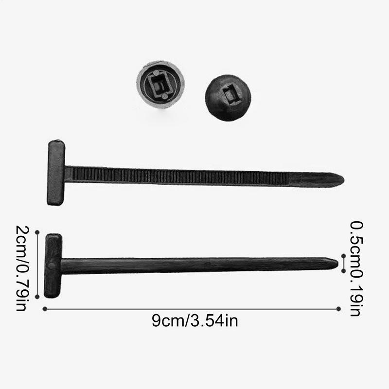 20/50PCS Nylon Universal Cable Tie Buckle Heavy Duty Self-Locking Zip Ties Holder with Pin Fasteners Car Body UV Resistant Zipties