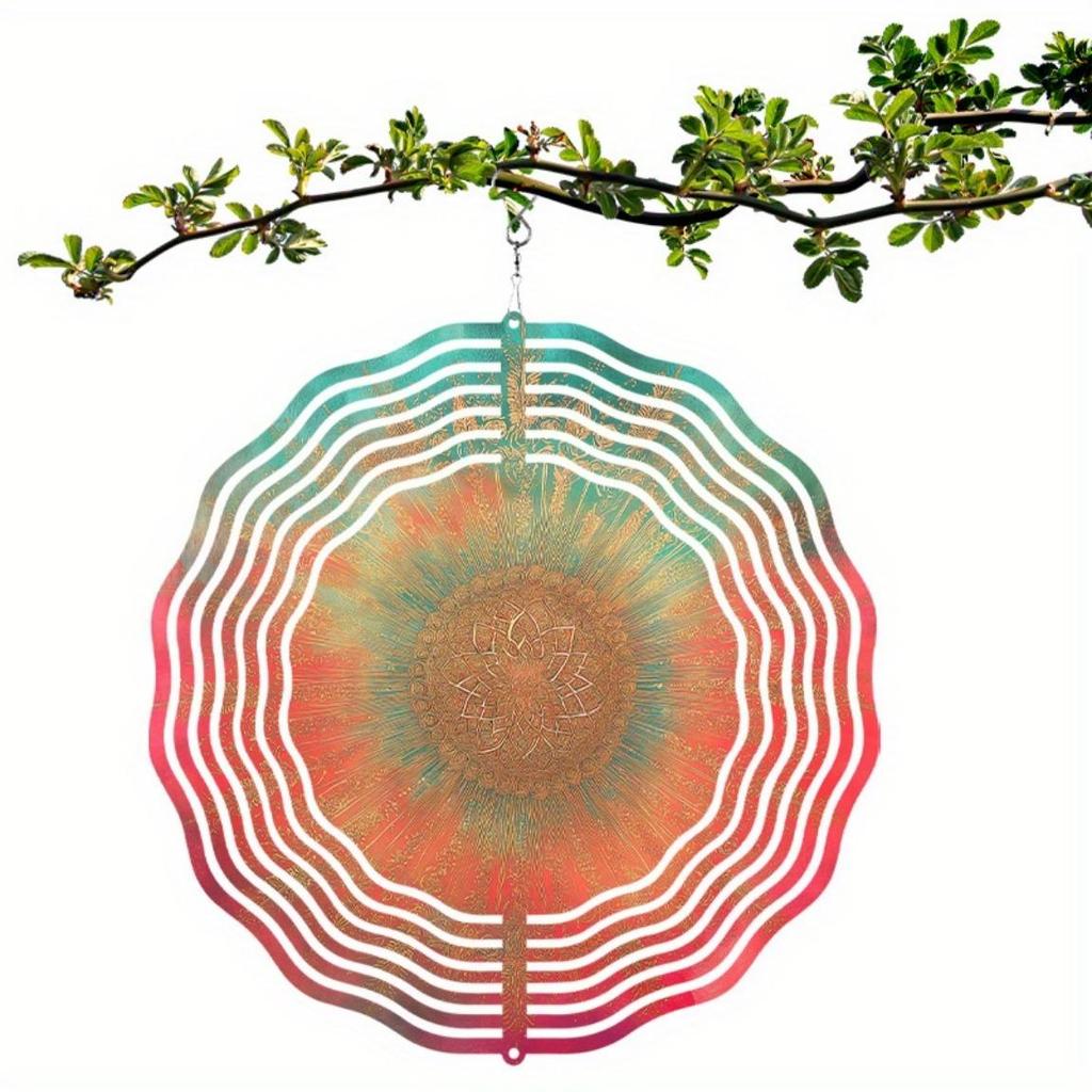 10 Inch Hanging Wind Spinner with 360 Degree Rotating Hook Dynamic Artistic Design for Garden Balcony Decor Elegant Gift Idea