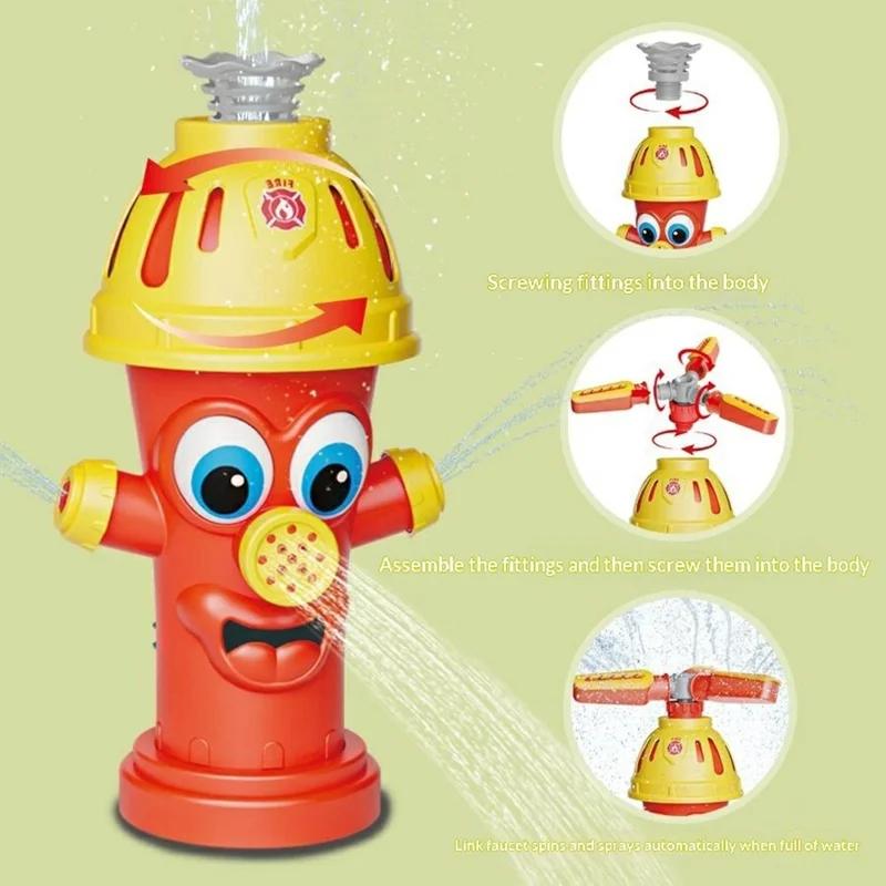 Rotating Fire Hydrant Sprinkler Red 25cm, Splash Fun Toy, Outdoor Garden Water Play for Kids