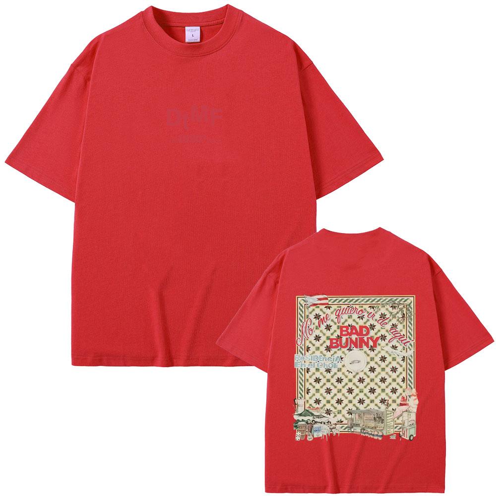 Hot Sale Bad Bunny DTMF Residencia En El Choli Merch Tshirt Debi Tirar Mas Fotos T Shirts Mens Hip Hop Summer Streetwear