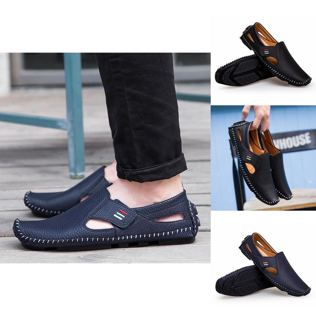 2017 New Fashion Men Casual Shoes With Premium Quality Hollow Leather Slip-on Design