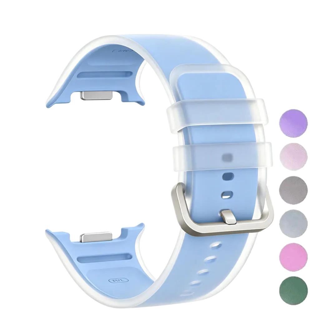 Durchsichtiges Silikonarmband für Samsung Galaxy Watch 8 9 40mm 44mm Sportarmband für Galaxy Watch 8 classic 46mm Ersatzarmband
