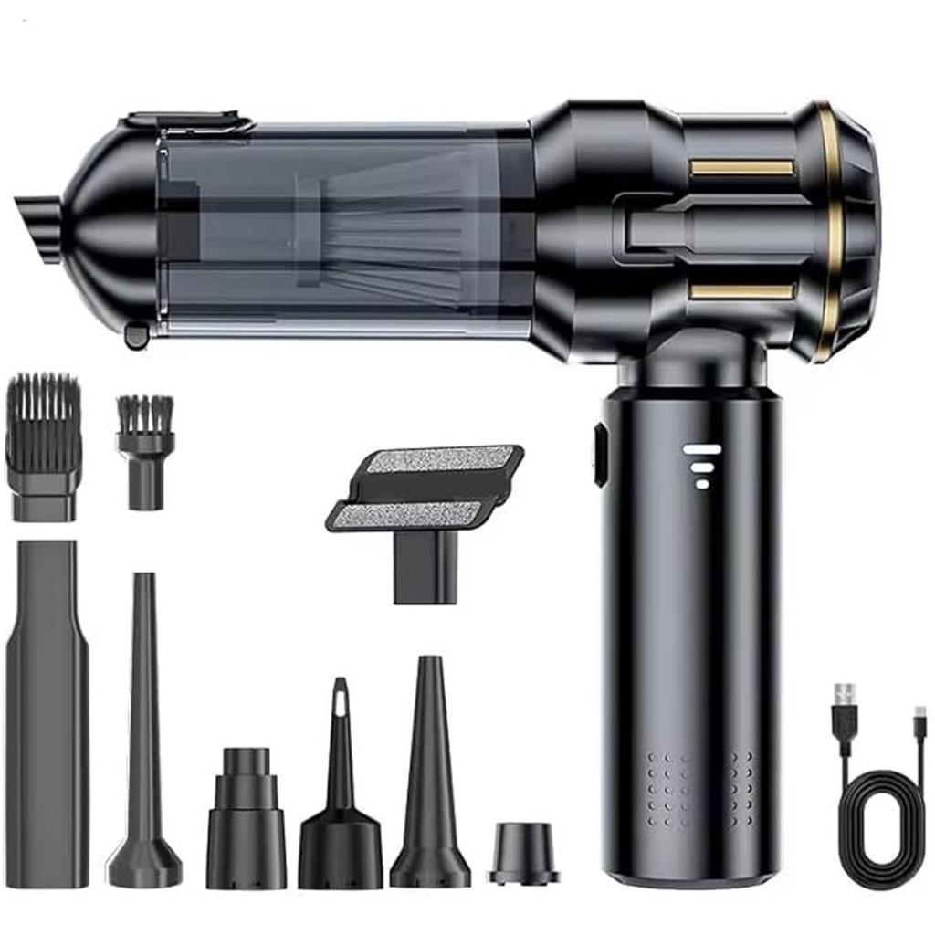 1 Pc Cordless Compressed  Duster & 4-in-1 Vacuum Cleaner with 136000  & Brushless Motor with 16000Pa | Powerful  Blower for PC | Car | Home Cleaning |