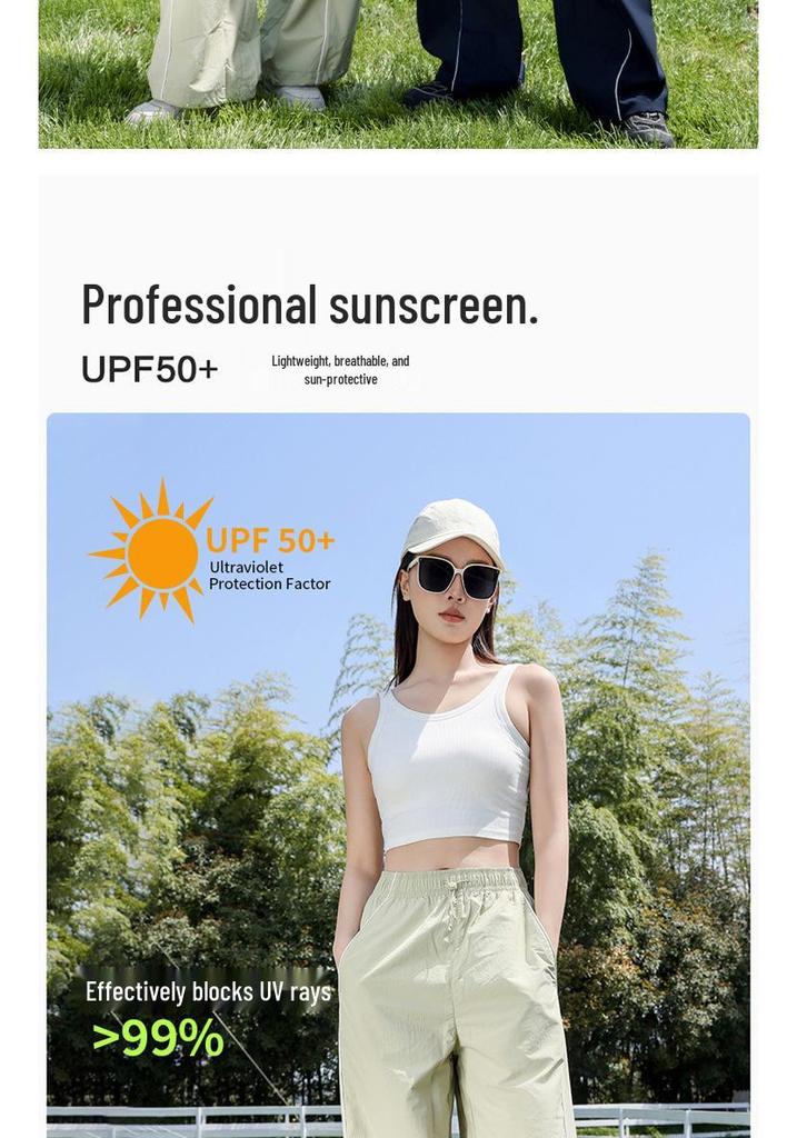 Women's High-Waisted Quick-Dry Summer Pants - Slimming, Lightweight, Breathable, Sun-Protection, Wide-Leg Design
