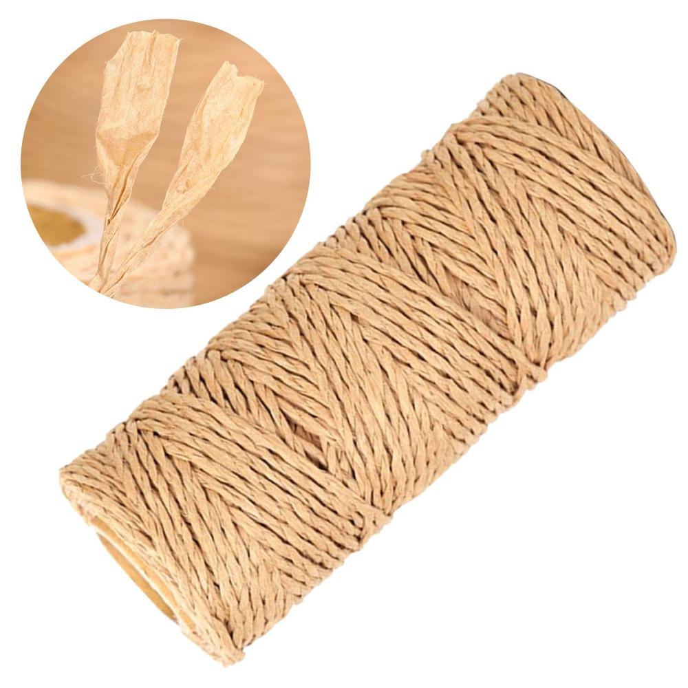Khaki Paper Wrapped Wire 328 Feet Craft Raffia Ribbon Paper Twine String  DIY Craft Making