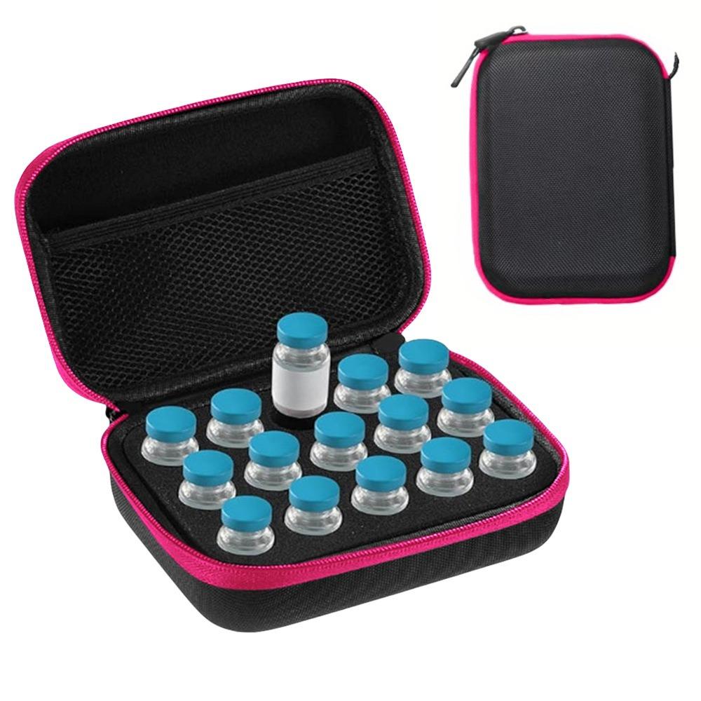 

Waterproof Insulin Vial Storage Case 15 Slots Essentials Oil Case Insulin Organizer Diabetics рожевий червоний колір
