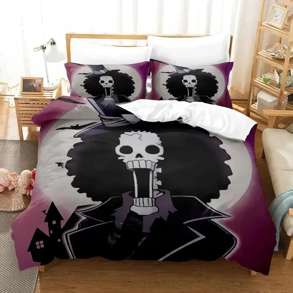 

3D skeleton Brok Beding Set For Bedrom Soft Modern Bedspreads Comefortable Children Kids Soft Duvet Cover Comfortable Quilt Cover And Pilowcase 135*200cm Eu-Single