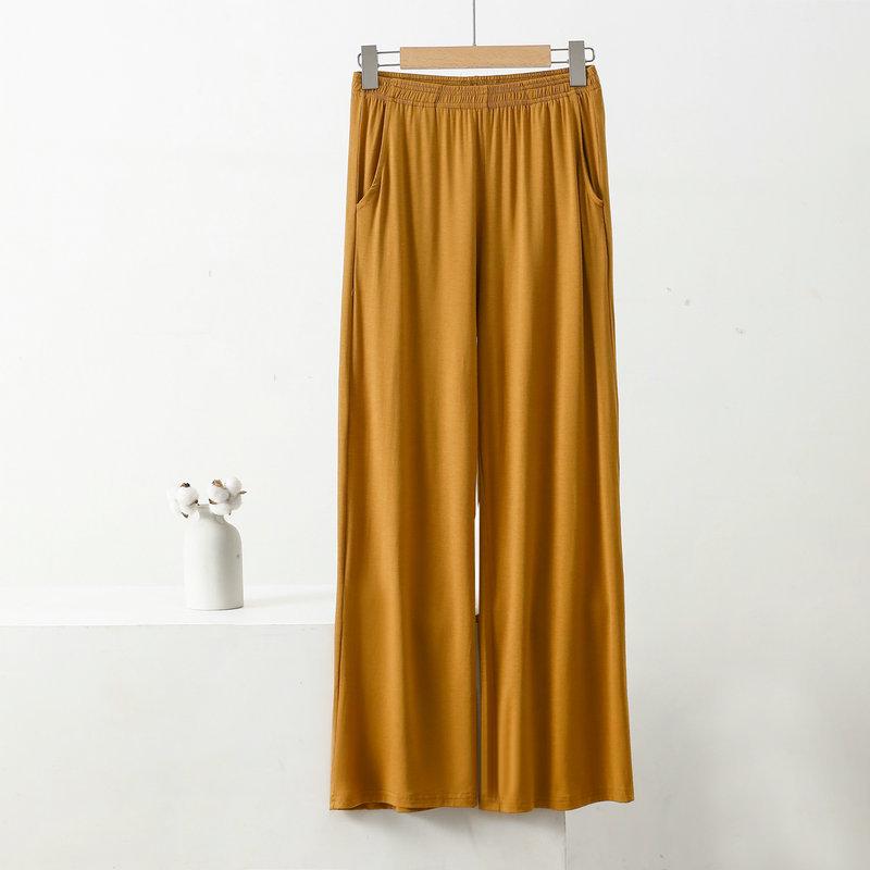 

Женские пижамные брюки с широкими штанинами и карманами из модального хлопка - Весенне-летние, повседневные, свободного кроя, больших размеров, подходят для улицы 8XL