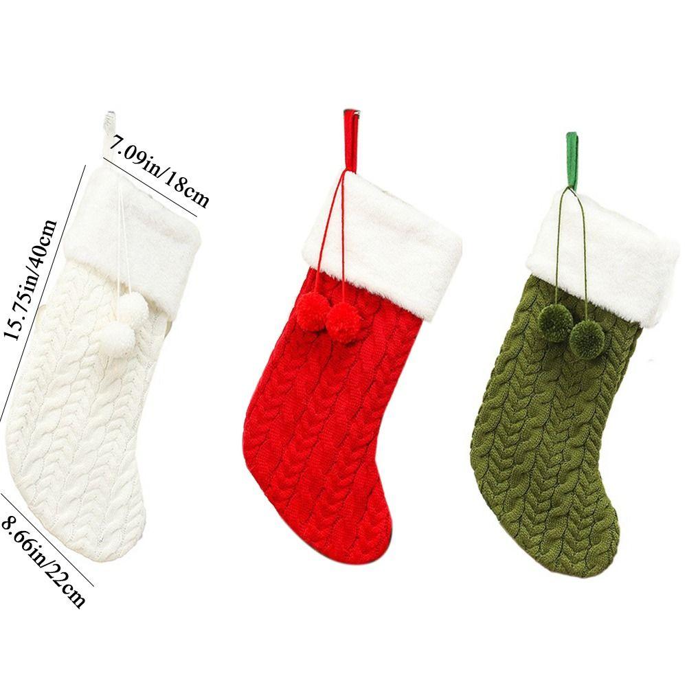 Large Capacity Christmas Knitting Stocking Personalized Christmas Tree Pendant  New Year