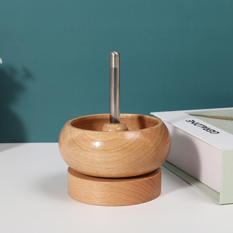 

DIY Making Bead Spinner Bead Spinner for Jewelry Making, Effortless Rotating Wooden Bracelet Spinner with 1 Beading Needles