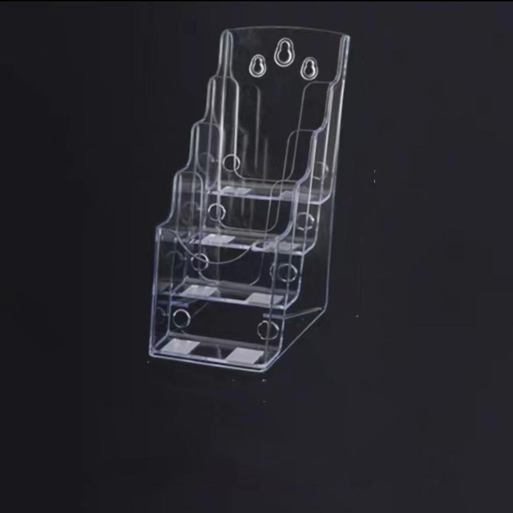 A4/A5/A6 Clear Flyers Display Stand 2/3/4 Layers Hanging Hole Brochure Holder Space Saving Large Opening