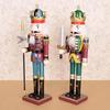 Colorful Wooden Nutcracker Soldier King Figurine Christmas Decor for Shelves