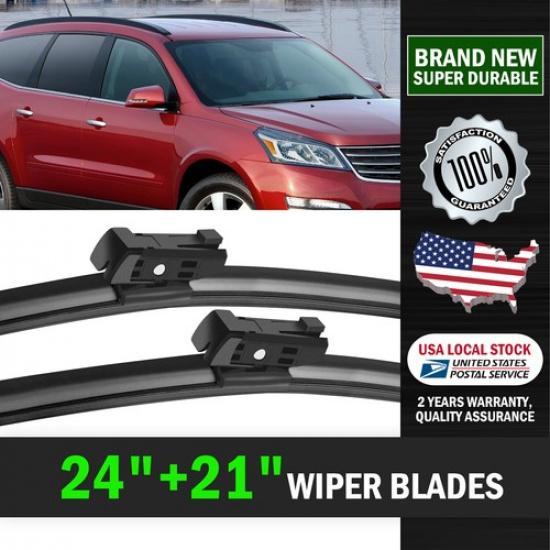 Set Of 24 &21  Genuine Front Bracketless Wiper Blades OEM Replacement All Season