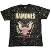 T-shirt Unisex Ramones: Aquila (Collezione Lavaggio) (Grande)