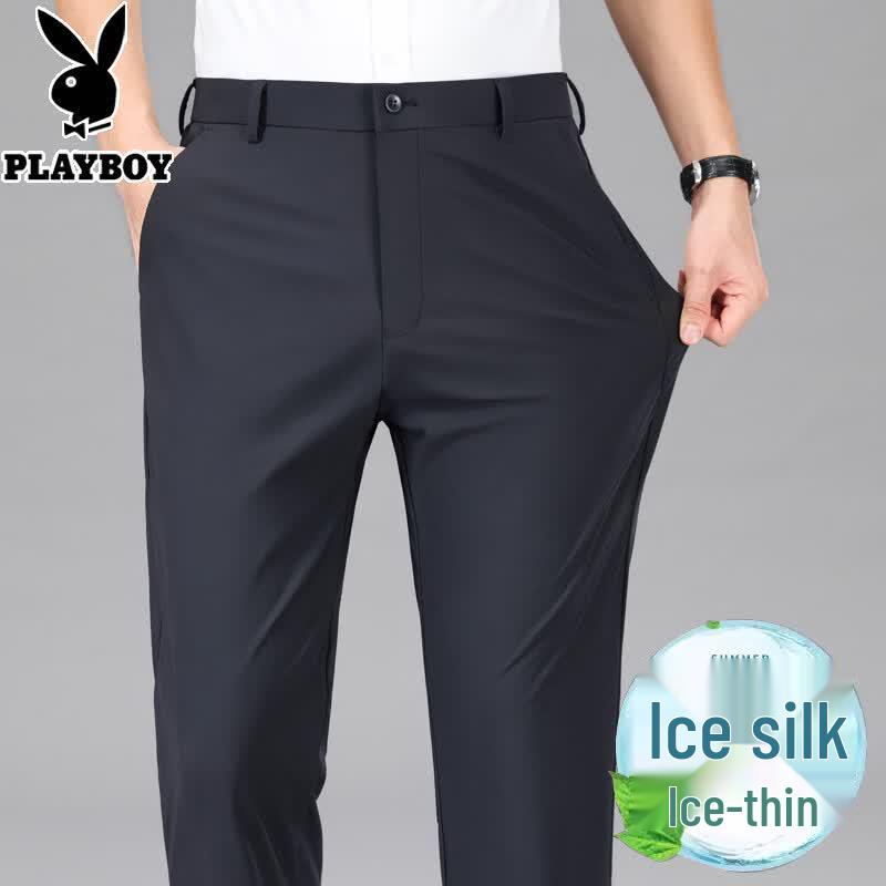 PLAYBOY Men s Ice Silk Casual Dress Pants 40