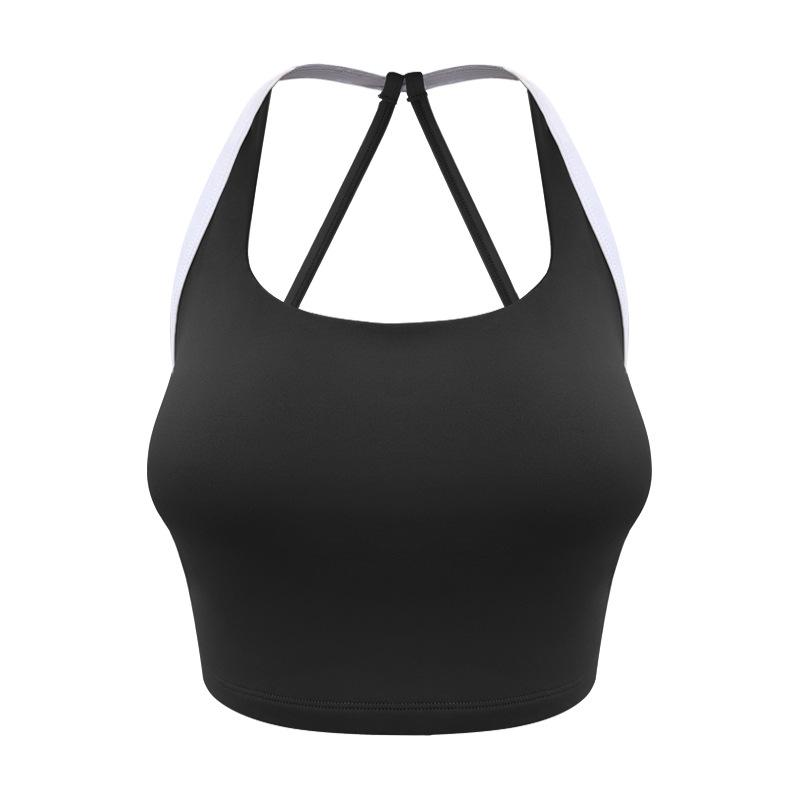 

Nude Feel Sports Bra: Beautiful Back, Shockproof, Fixed Cup, Women s Summer Fitness & Yoga Top L