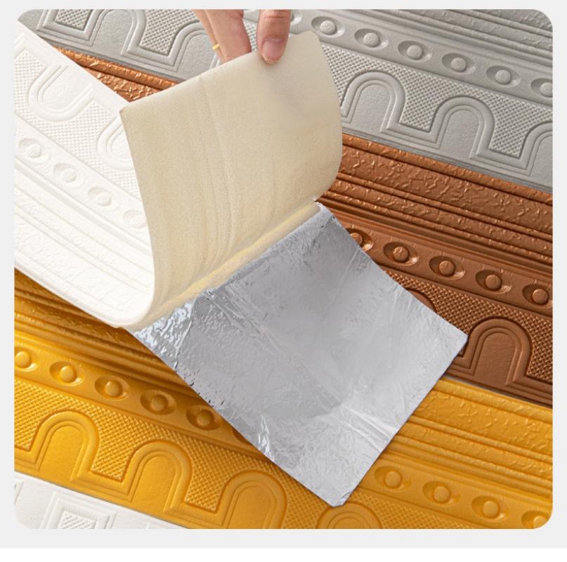 1pc 2.3m/9.2m DIY Waterproof Ceiling Decorative Strip Self Adhesive Wall Trim Line Wall Border Home Decoration Wall Stickers