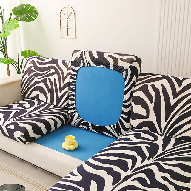 Printed Stretch Sofa Seat Cushion Cover L-shaped Corner Couch Sofa Slipcover for Living Room Wedding Elastic Seat Cushion Cover