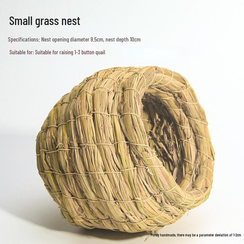 Cockatiel Egg-Laying Nest: Handwoven Tiger Grass Insulated Bird Nest for Warmth and Comfort