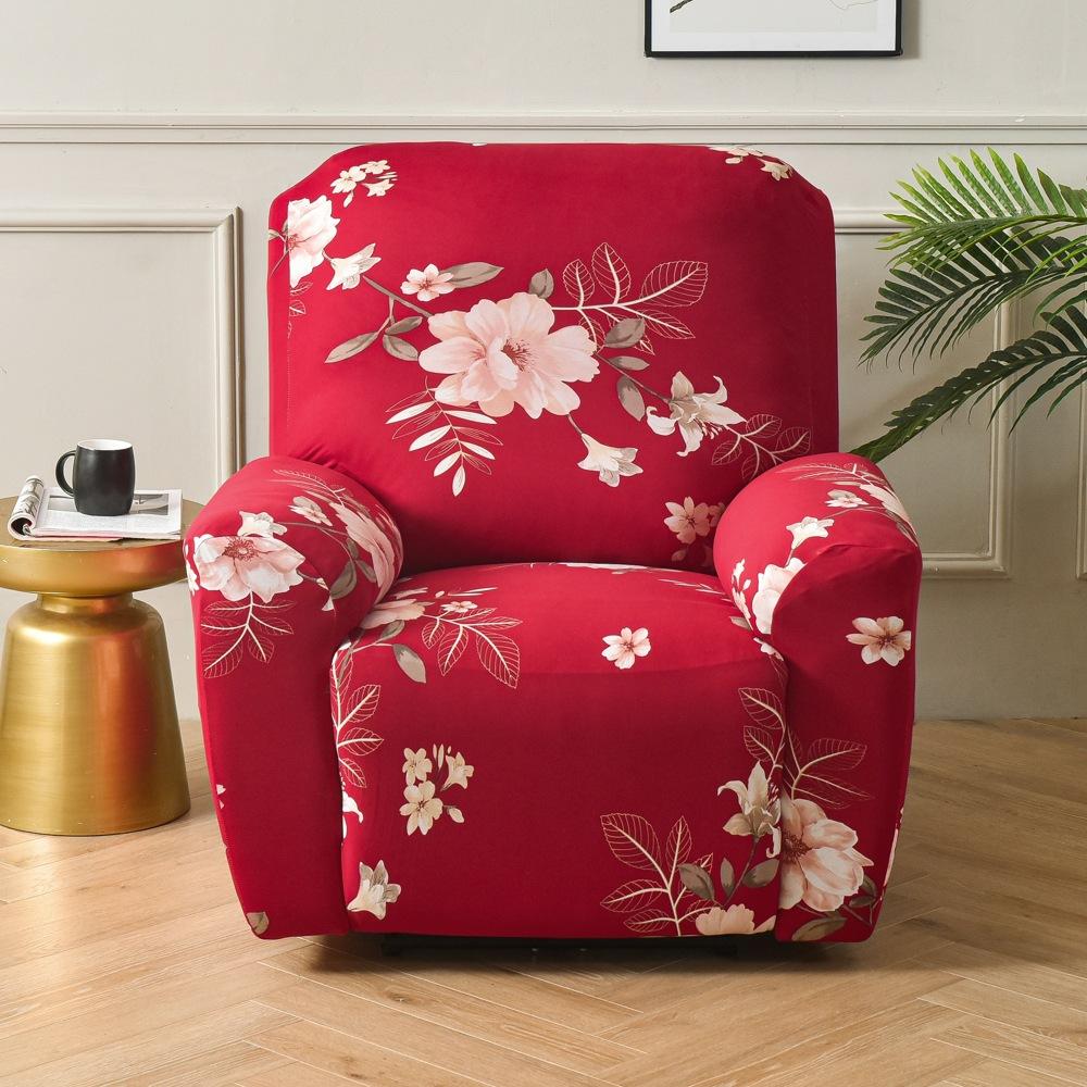 Elastic All-inclusive Sofa Recliner Cover, Printed Four-season Universal Function Single Sofa Cover