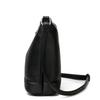 Women's Black Textured Leather Bucket Bag Adjustable Crossbody Bag