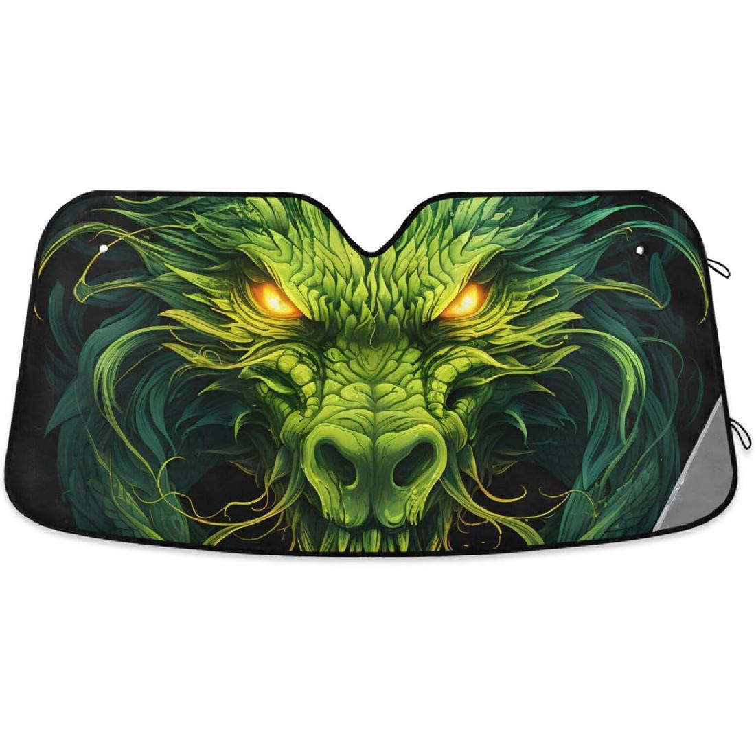 senya Car Windshield Sun Shade Green Dragon Foldable Reflector Sunshade for Sun Protection of Car Front Window -S Small разноцветный