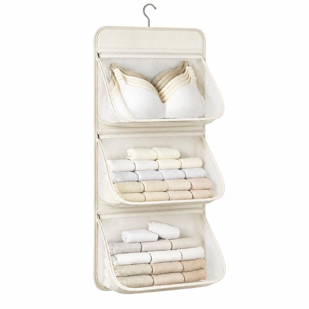 Breathable Hanging Closet Organizer Large Capacity Mesh Storage Bag  Student Dormitories
